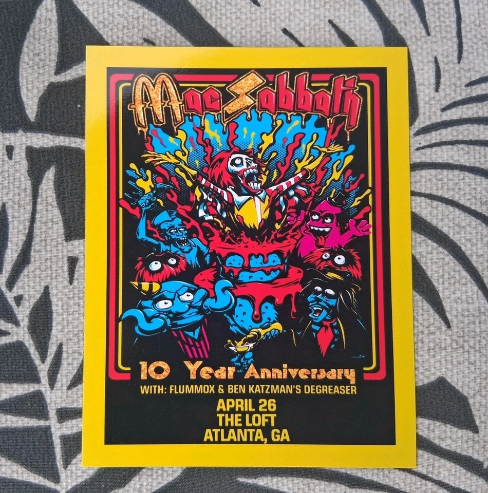 Mac Sabbath Promo Magnet April 26th Atlanta GA The LOFT - Image 1 of 1