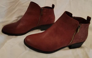 EST 1946 Maroon Ankle Booties Women's Size 9 - Picture 1 of 9