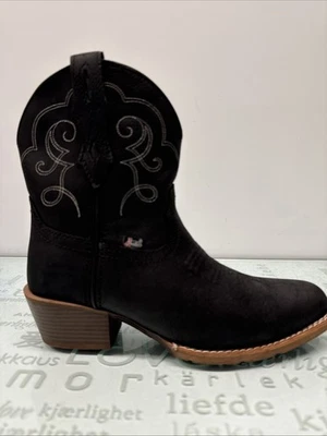 Bota Western Justin Gypsy Mandra Negra Damas Talla 9B. Foto 1 de 4