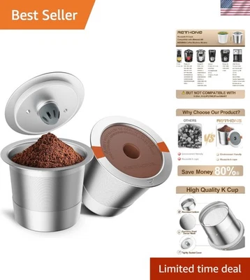 Многоразовые кофейные фильтры K Cups из нержавеющей стали для Keurig 1.0 2.0 упаковка 2 шт. - Изображение 1 из 4