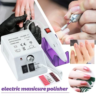 Electric Nail Art File Drill Machine Professional Manicure Pedicure False Set UK