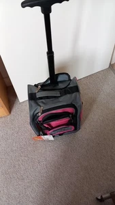 Aerolite Minimax cabin size trolley back pack in pink. 18L - Picture 1 of 8