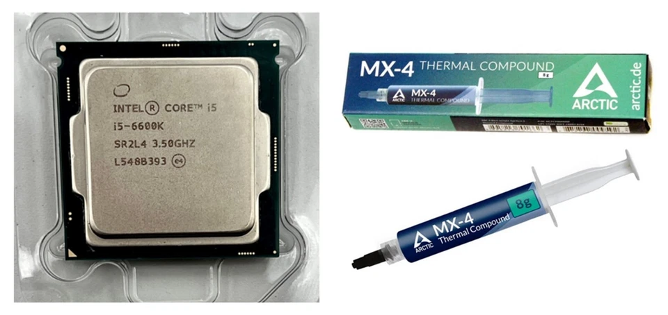 INTEL i5-6600K 3.5GHz Quad-Core CPU + ARCTIC MX-4 Premium Thermal Paste (8g New) - Image 1 of 1