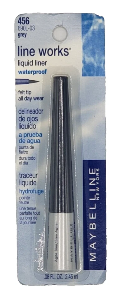 NEW Maybelline Line works Waterproof Liquid Eye Liner- 456 GREY 690L-03 - Image 1 of 1