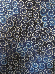 Quilt Fabric Blank Quilting Corp Pattern M9994 Spirals - Blue 2 yards - Picture 1 of 2