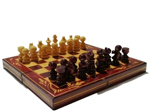 Wooden Chess Box, Draughts and Backgammon - Picture 1 of 8