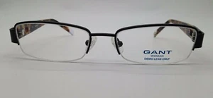 GANT GW SWAN ST Black SBLK Semi Rim Metal Eyeglasses Frame W/Stones 51-17-135 RX - Picture 1 of 6