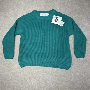 New Dot Dot Smile Size 7 Light Green Chunky Knit Sweater Long Sleeve - Picture 1 of 9