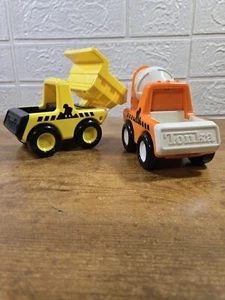 VTG 1987 TONKA Construction Vehicle Set, Plastic Dump Truck & Cement Mixer - Picture 1 of 9