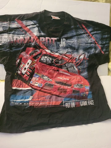 VINTAGE CHASE AUTHENTIC Dale Earnhardt Jr NASCAR All Over Print T-shirt XL Cover
