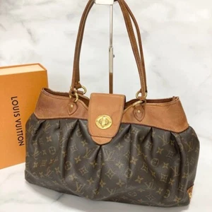 Auth LOUIS VUITTON M45714 Boetie MM Shoulder Bag Monogram Leather Brown LV F/S - Picture 1 of 19