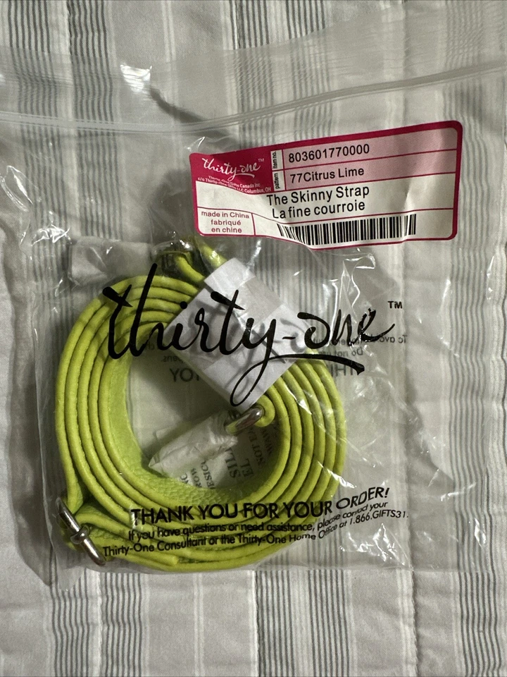 Thirty One The Skinny Strap - Citrus Lime - New In Bag - Image 1 of 1