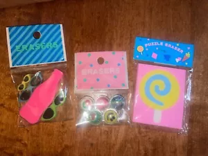 Vintage Sanrio Mini Radiergummi Packs versiegelt selten 80er - Bild 1 von 6