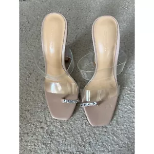 Neu Tony Bianco Safran Nude Farbe Transparent Vinyl Sandalen Größe 5,5 - Bild 1 von 8