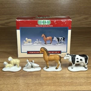 Vintage 1993 Lemax Village Collection - Set of 4 Farm Animals  A-5321 - Picture 1 of 14