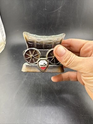 Vintage Copper Tone Pot Metal Conestoga Covered Wagon UTAH📦 - Image 1 of 4