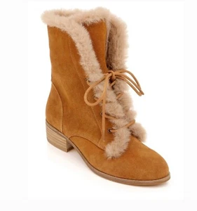 Espléndidos botines para mujer Keilah de gamuza e imitación camel talla 7 - Imagen 1 de 13