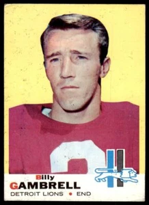 1969 TOPPS BILLY GAMBRELL DETROIT LIONS #101 - Picture 1 of 2