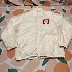 VINTAGE Turfer By Needlecraft Titleist Caddy Windbreaker Jacket Men's White Golf - Picture 1 of 13