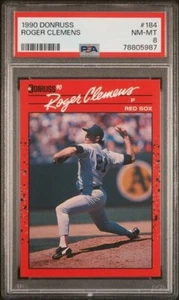 1990 Donruss 184 Roger Clemens PSA NM-MT 8 - Bild 1 von 2
