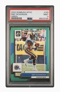 2022 Donruss Optic - ERIC DICKERSON Green #2/5 PSA 9 - POP 1 - Picture 1 of 2