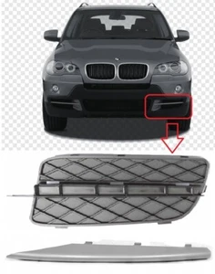 LEFT BUMPER LOWER GRILL + SILVER TRIM FITS FOR BMW X5 E70 PRE LCI 2006-2010 - Picture 1 of 3