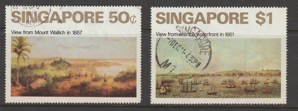 SINGAPORE 1971 50c & $1 PAINTINGS (JF) - Image 1 of 1