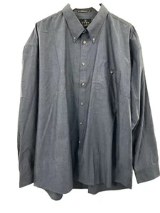 Camisa Enro Para Hombre Manga Larga Botón Frontal Jaspeada Azul Oscuro Talla XXL NUEVA SIN ETIQUETAS - Imagen 1 de 6
