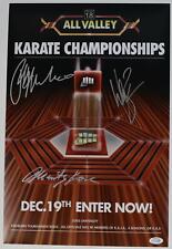 Ralph Macchio, William Zabka & Martin Kove "The Karate Kid" SIGNED 12x18 Photo