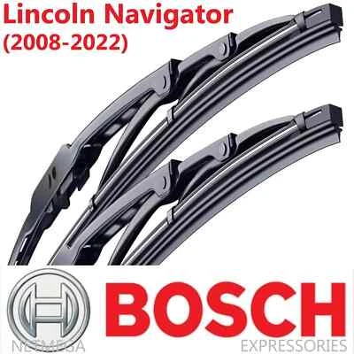 2x Juego de escobillas limpiaparabrisas BOSCH para Lincoln Navigator (2008-2022) par Foto 1 de 3