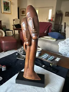 Vintage AUSTIN PROD 1966 SCULPTURE statue figurines MAN & WOMAN LOVERS 25.5” - Picture 1 of 19