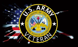 Bandera o estandarte veterano del ejército de los Estados Unidos 3'x5' águila y cruz artículo #33 - Imagen 1 de 1