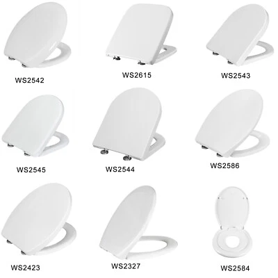 WC Sitz mit Absenkautomatik Toilettendeckel klobrille Weiß Toilettensitz #2209 - Bild 1 von 4