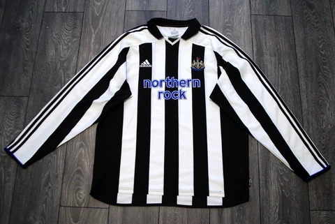 NEWCASTLE UNITED HOME FOOTBALL SHIRT 2003-2005 LONGSLEEVE SOCCER JERSEY SIZE XL Cover