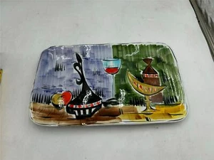 WINE BOTTLES SERVING PLATTER / PLATE RECTANGULAR MADE IN ITALY - Picture 1 of 4