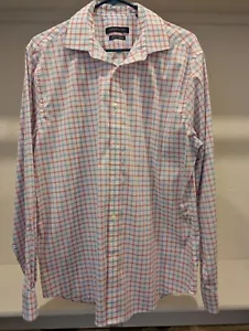 Tommy Hilfiger Athletic Fit Windowpane Langarm Button Down Hemd Blau & Pink - Bild 1 von 3