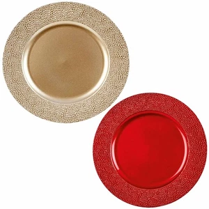 1/2/4/6 Stück gehämmert Ladegerät Teller Hochzeit Party Esstisch Gedeck Neu 33 cm - Bild 1 von 6