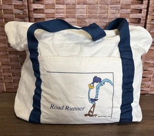 Vintage 90s Looney Tunes Road Runner Tote Bag - Picture 1 of 10