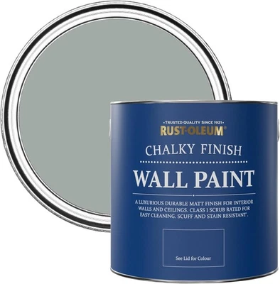Rust-Oleum Chalky Wall Paint Pitch Grey 2.5L - Image 1 of 4