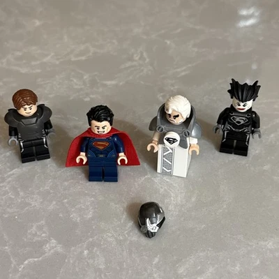 LEGO Super Heroes DC Superman Lote Superman Joe-El Tor-An Faora Zod Armadura Minifigura Foto 1 de 4
