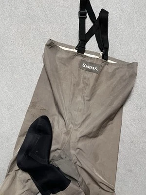 Simms Fishing Waders Youth S Gray Goretex Fly Outdoors Stockingfoot - Image 1 of 4