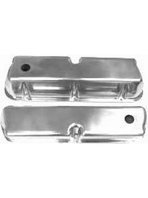 RPC Alloy Tall, Valve Covers (Baffled) With, Breather Hole, Plain Pol (R6171) - Image 1 of 4