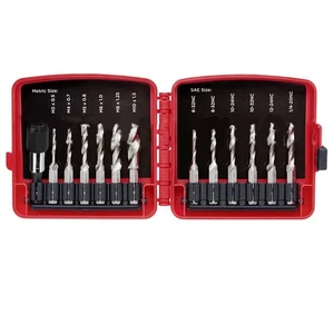 Electric Hand Drill Compatible 13pcs Drill & Tap Bit Set with Hex Shank Adapter - Picture 1 of 8