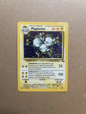 Magneton 11/62 HOLO Rare Fossil Set WOTC Vintage 1999 Pokemon Card Near Mint - Image 1 of 4