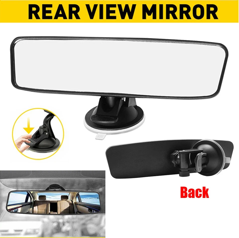 Черное зеркало заднего вида с креплением на присоске для Jeep Wrangler 1987-1995 годов выпуска сделано в США - Изображение 1 из 4