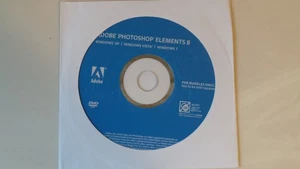 Adobe Photoshop Elements 8 DVD w/ Serial Number Install Key  XP/Vista/W7 NEW - Picture 1 of 2