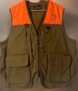 Guide Series Hunting Vest 2XL Heavy Duty Deep Pockets Orange Khaki Bird Full Zip - Picture 1 of 17
