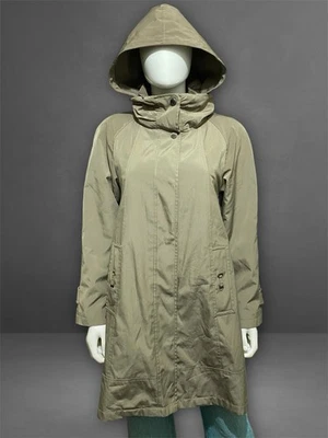 Abrigo de lluvia con capucha resistente al agua GALLERY NY Petite verde oliva talla S Foto 1 de 4