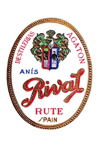 1900s DESTILERIAS AGATON, RUTE, SPAIN ANIS RIVAL LIQUOR LABEL - Picture 1 of 1