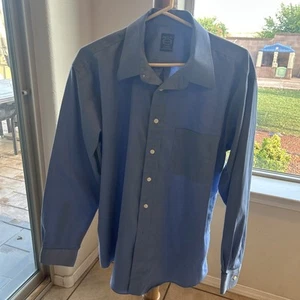 Joseph & Feiss 16 1/2 - 34/35 Mens Size L Button Down Dress Shirt Blue Pocket - Picture 1 of 6